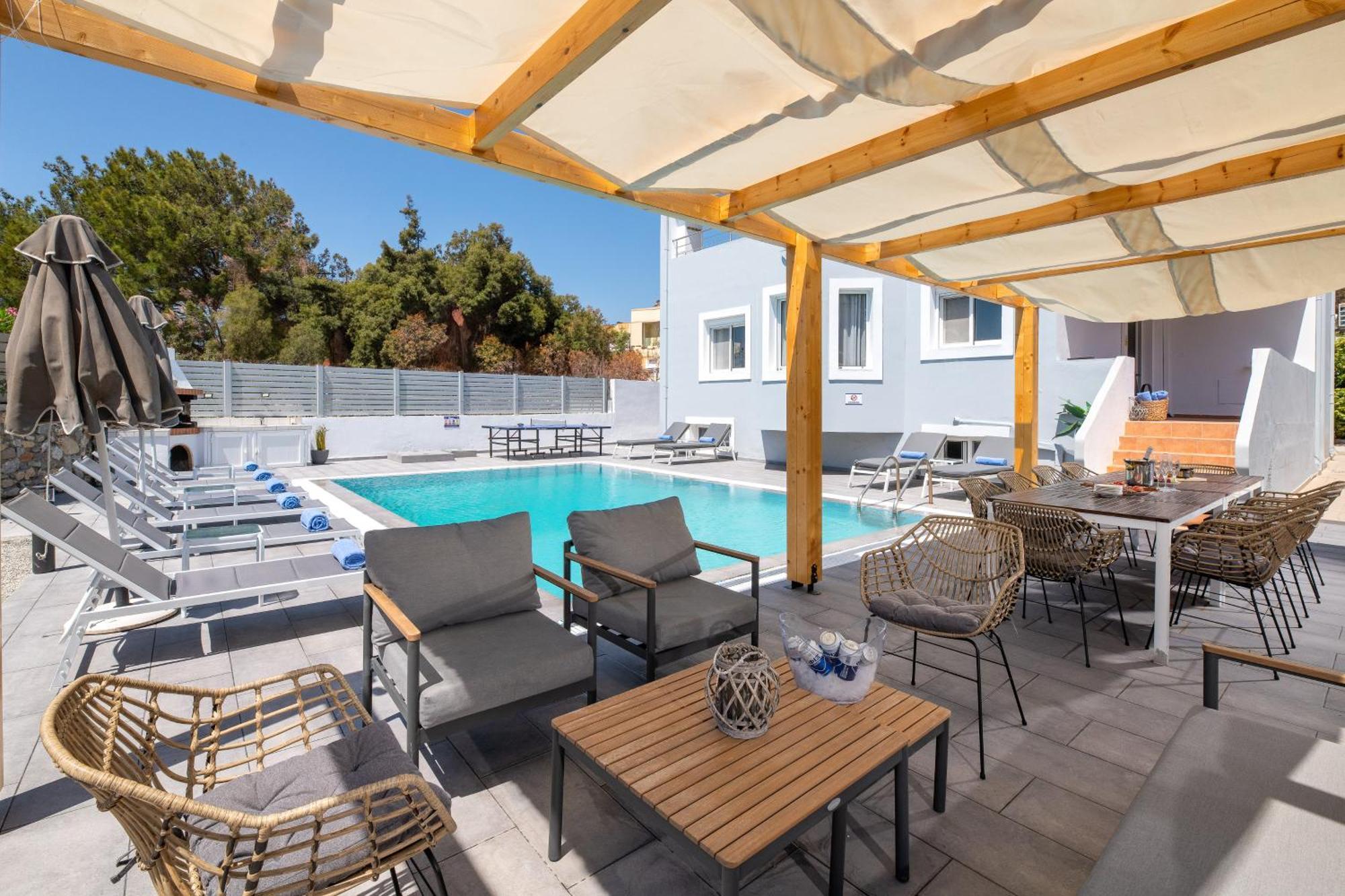 Villa Bella With Private Pool And Hot Tub Lardos